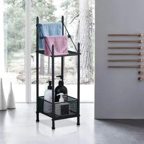 2-Tier Bathroom Toilet Paper Shelves, Towel Rack with Towel Bar