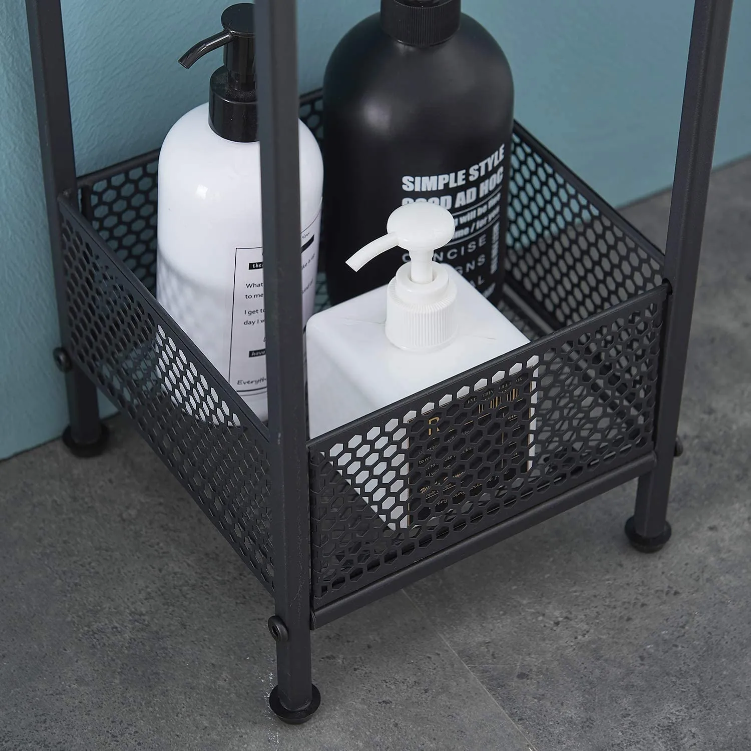 2-Tier Bathroom Toilet Paper Shelves, Towel Rack with Towel Bar