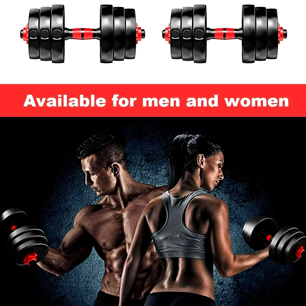 20Kg Adjustable Rubber Dumbbell Weight Set