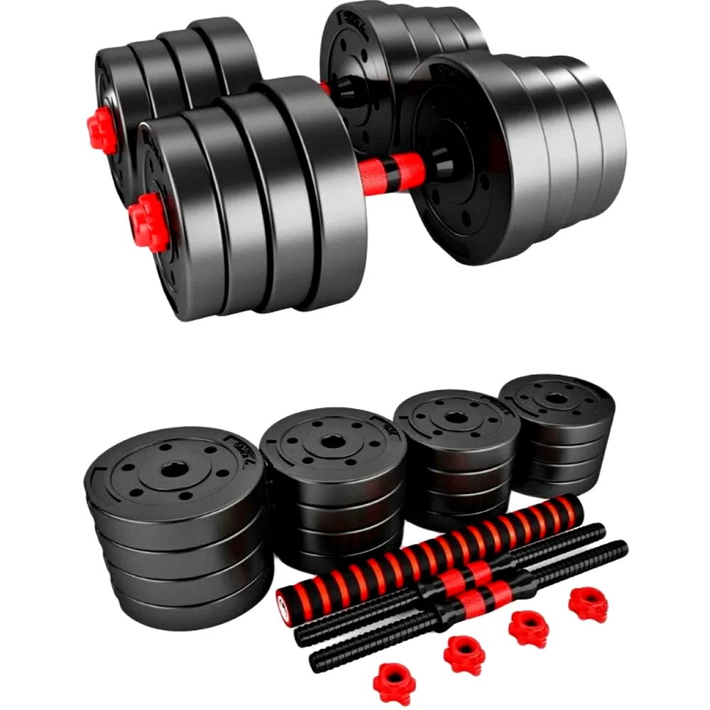 20Kg Adjustable Rubber Dumbbell Weight Set