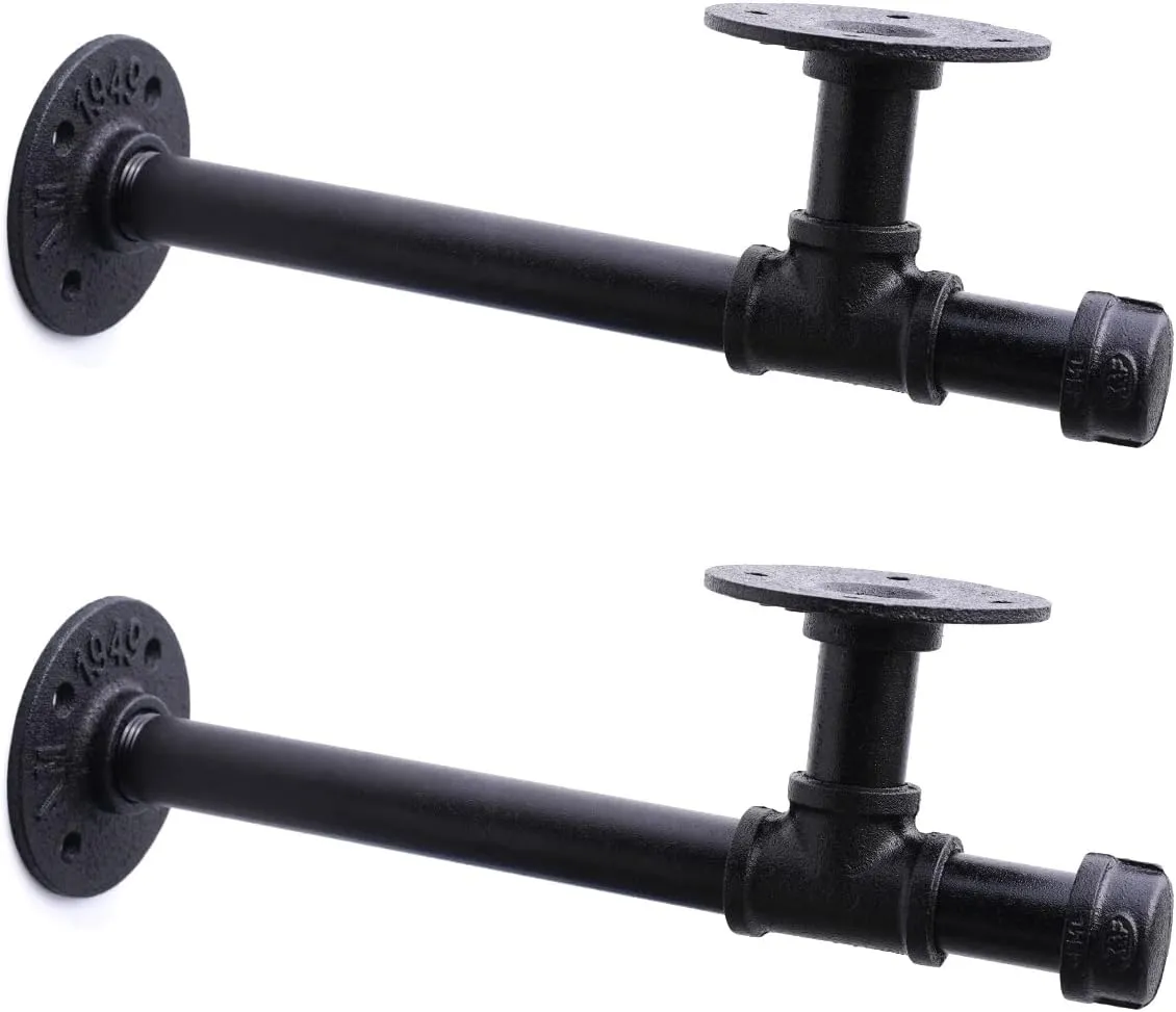 2Pack Industrial Pipe DIY Shelving Brackets-39CM