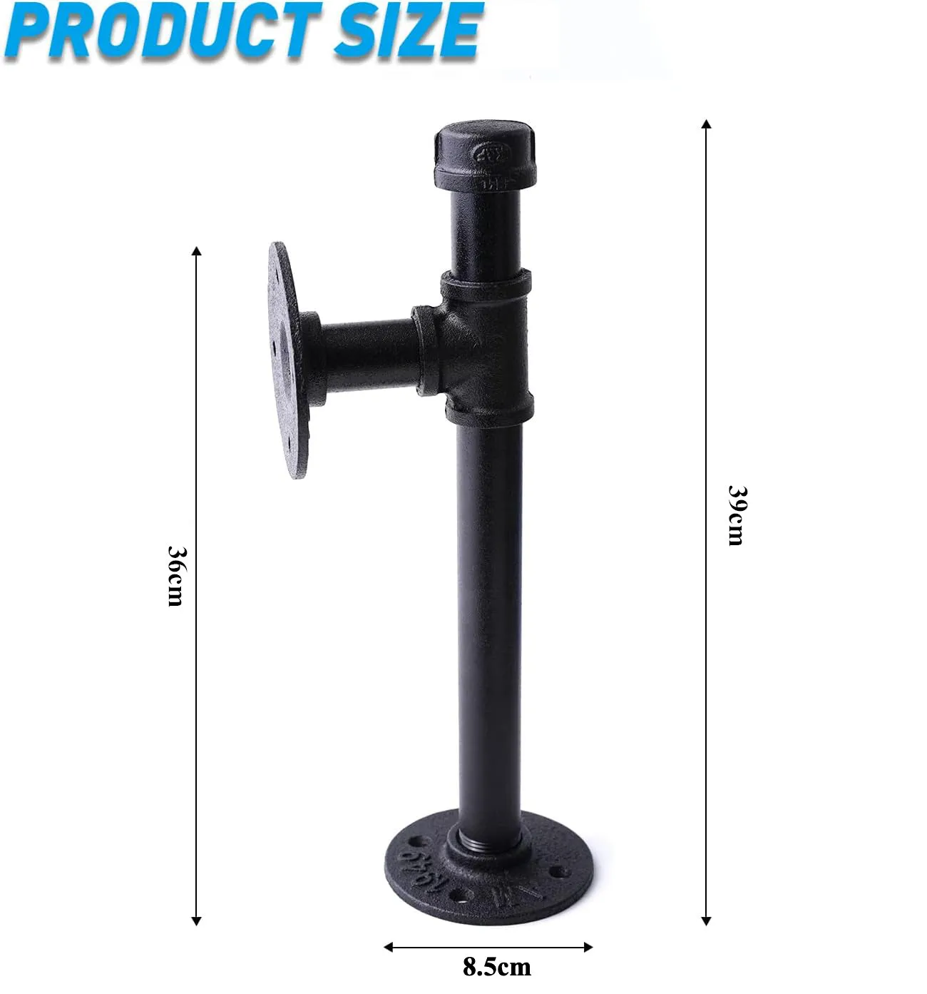 2Pack Industrial Pipe DIY Shelving Brackets-39CM