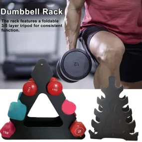 3-tier Dumbbell Weight Rack Compact Dumbbell Floor Support