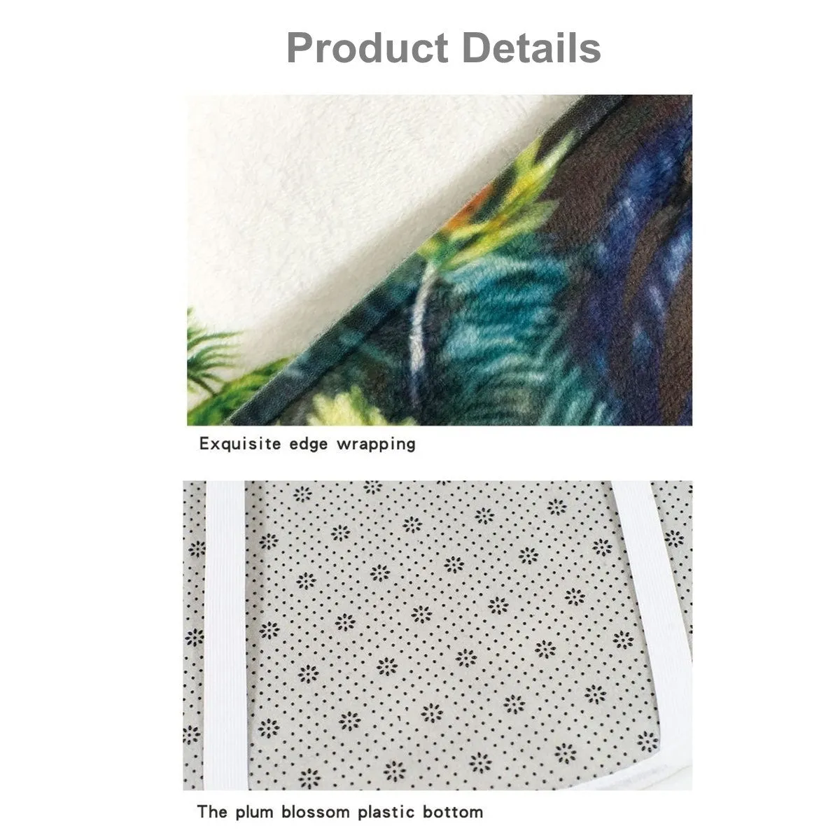 4 Pcs Marble Pattern Home Bathroom Bath Mat Set Rugs Toilet Lid Cover Shower Curtain Waterproof