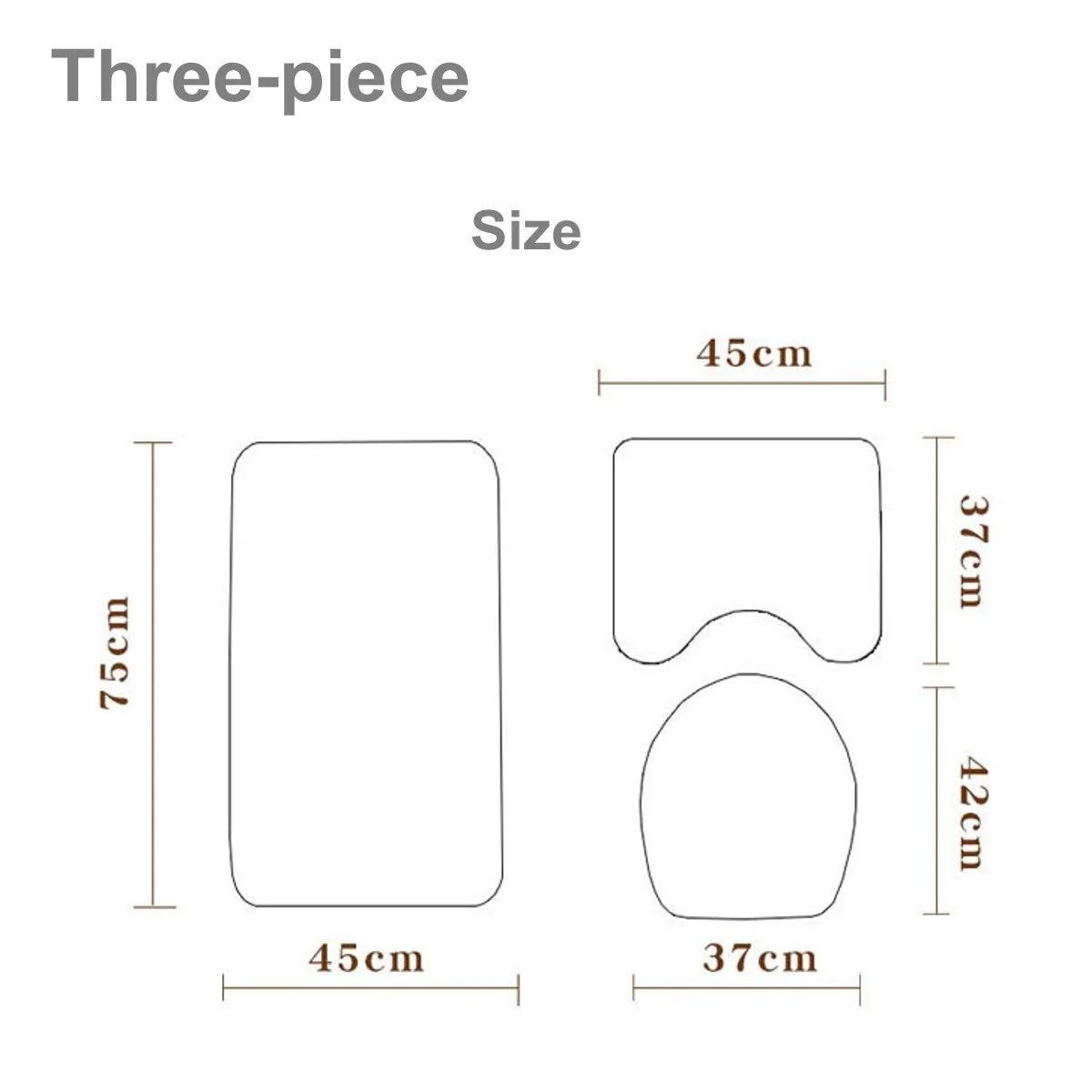 4 Pcs Marble Pattern Home Bathroom Bath Mat Set Rugs Toilet Lid Cover Shower Curtain Waterproof
