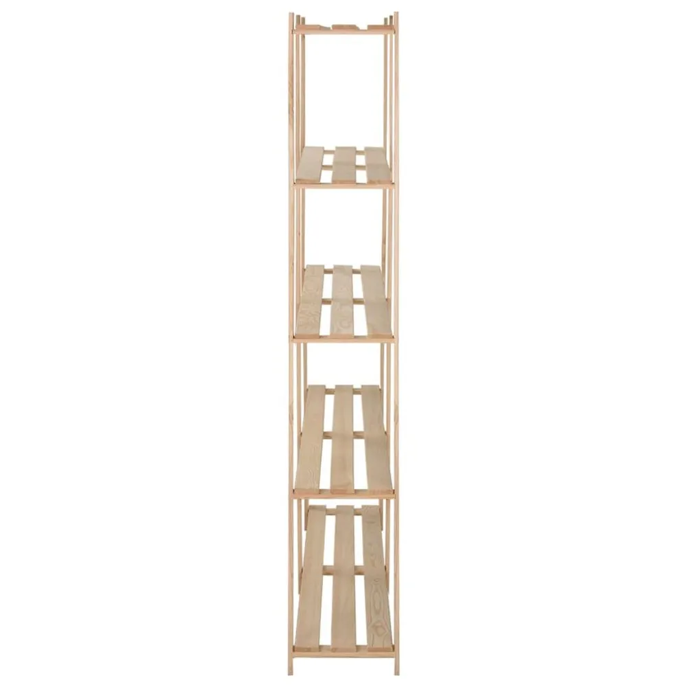 5-Tier Shelf: Durable Pinewood Storage Rack