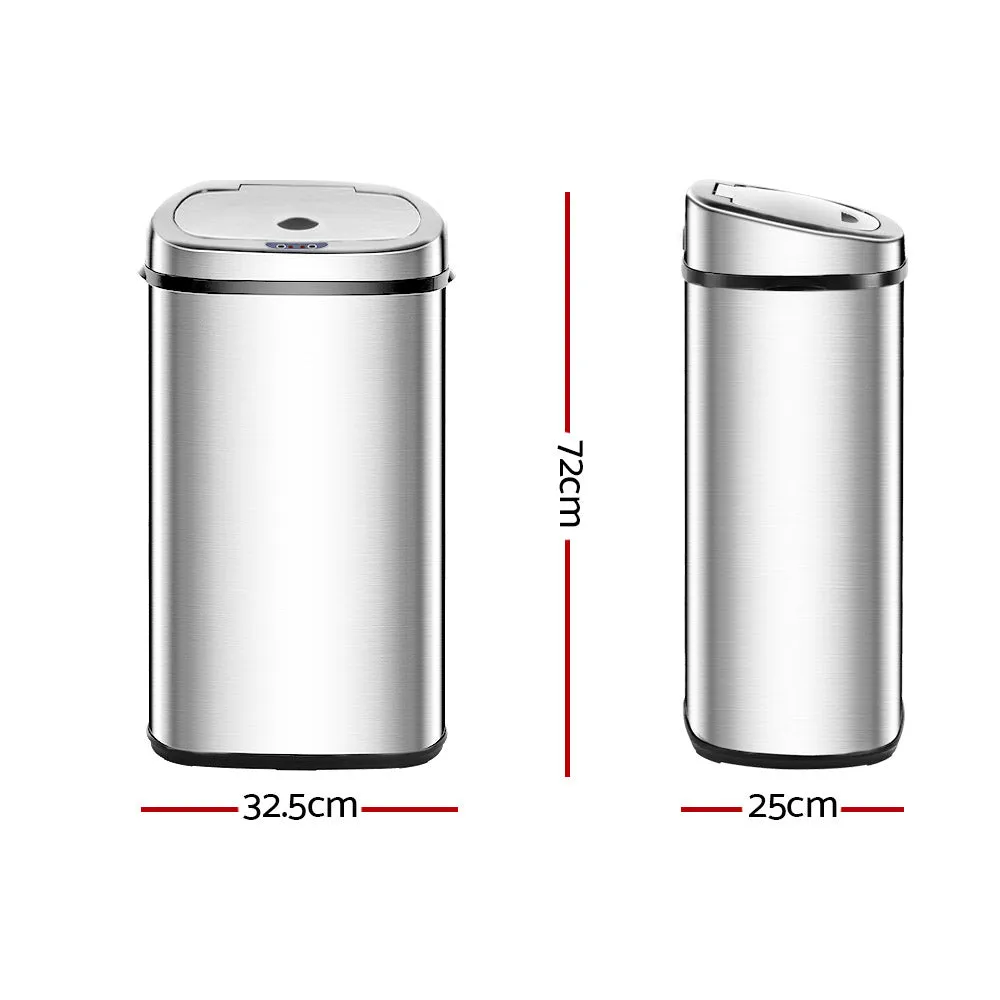 50L Stainless Steel Motion Sensor Rubbish Bin