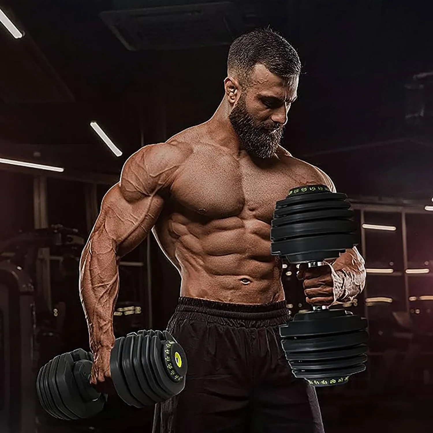 65-95LB Quick Adjustable Dumbbell & Weight Bench Package