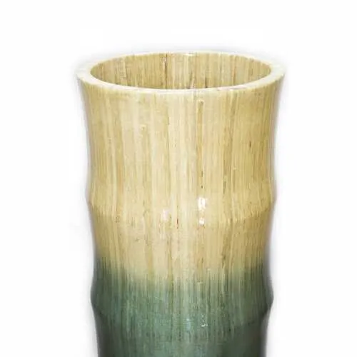 7" X 7" X 24" Multi Color Bamboo Chute Vase