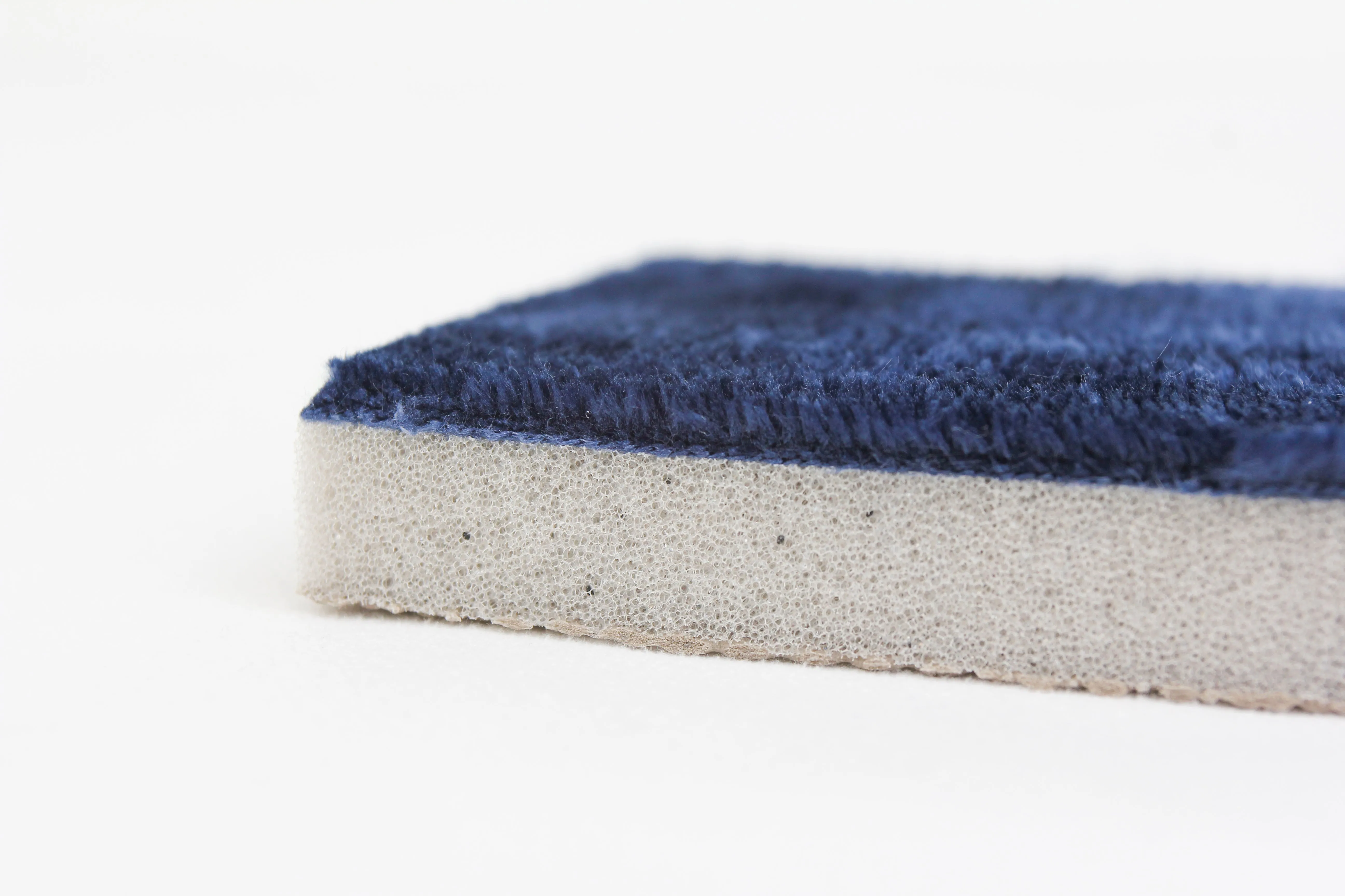 Activated Charcoal Memory Foam Bath Mat in Navy Blue, 17 x 24 in