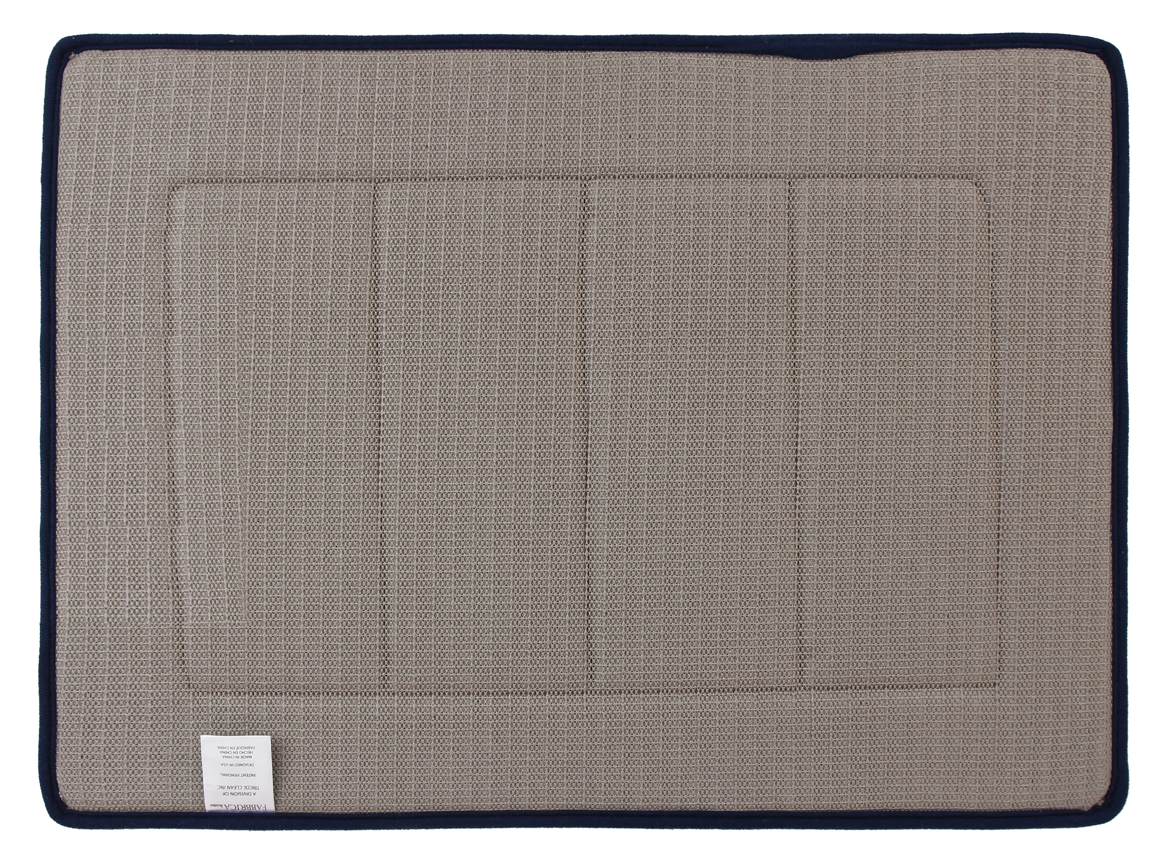 Activated Charcoal Memory Foam Bath Mat in Navy Blue, 17 x 24 in