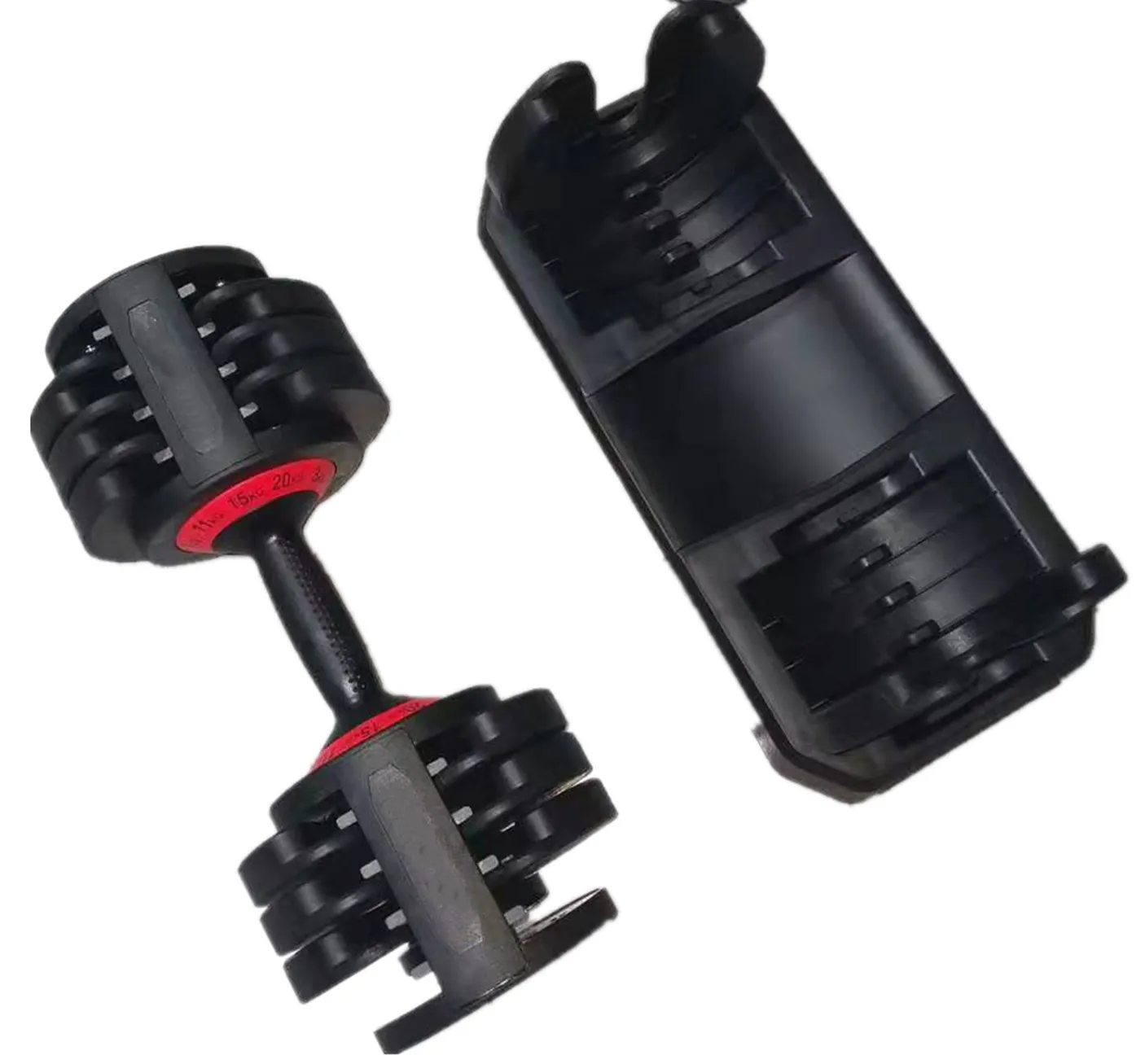 Adjustable Dumbbell with Fast Automatic Adjustable Weights for Body Workout Home Gym