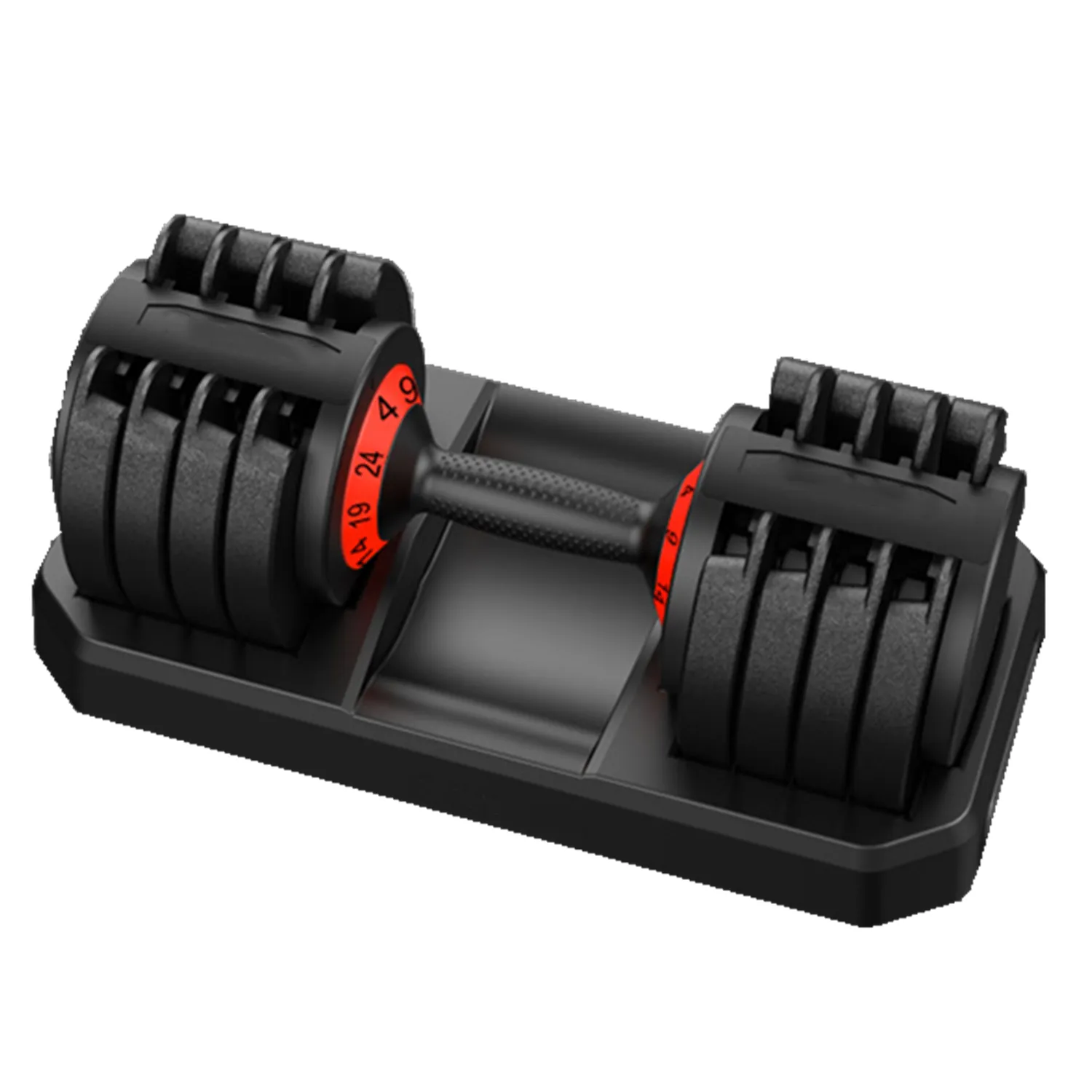 Adjustable Dumbbell with Fast Automatic Adjustable Weights for Body Workout Home Gym