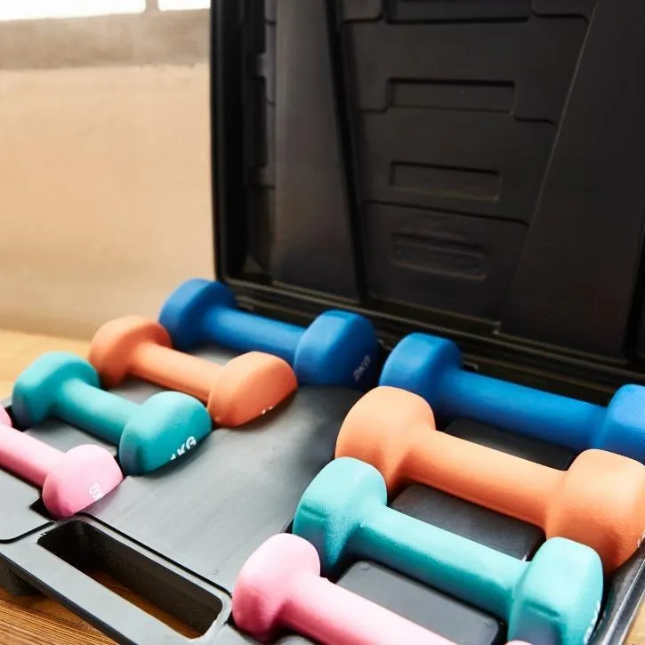 Aerobic Dumbbell 10KG Set with Carry Case