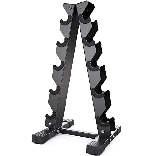 AKYEN A-Frame Dumbbell Rack Stand Only, Weight Rack for Dumbbells Compact Home Gym Space Saver (480LBS Weight Capacity, 2024 New Version)