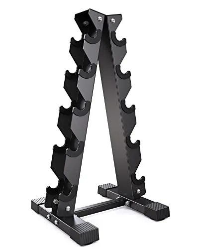 AKYEN A-Frame Dumbbell Rack Stand Only, Weight Rack for Dumbbells Compact Home Gym Space Saver (480LBS Weight Capacity, 2024 New Version)