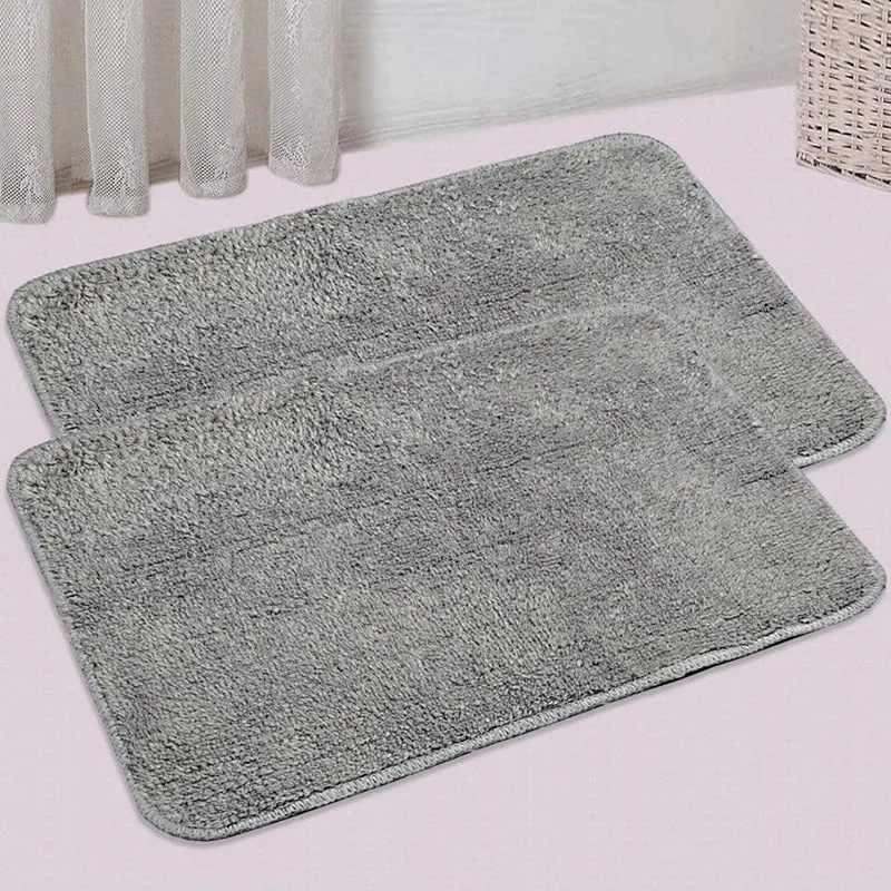 Aldo Anti Skid Bathmat (Grey) - Set Of Two