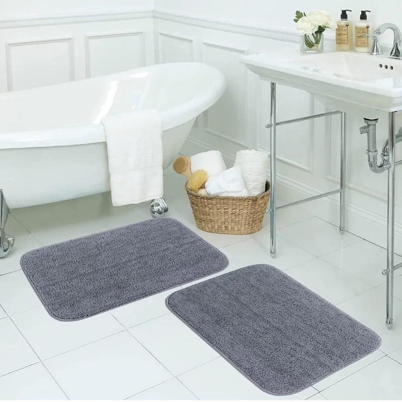 Aldo Anti Skid Bathmat (Grey) - Set Of Two