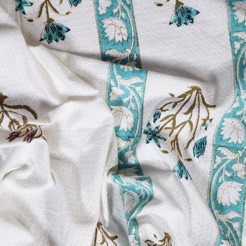 Arviya Floral Waffle Bath Towel