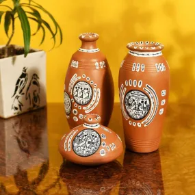 Aspari Tribal Terracotta Vase - Set Of Three