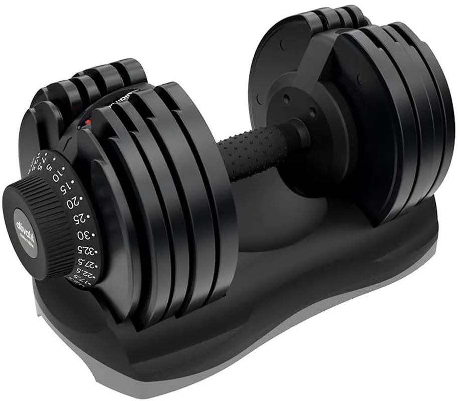 ATIVAFIT Adjustable Dumbbell Fitness Dial Dumbbell with Handle and Weight Plate for Home Gym Note: Single