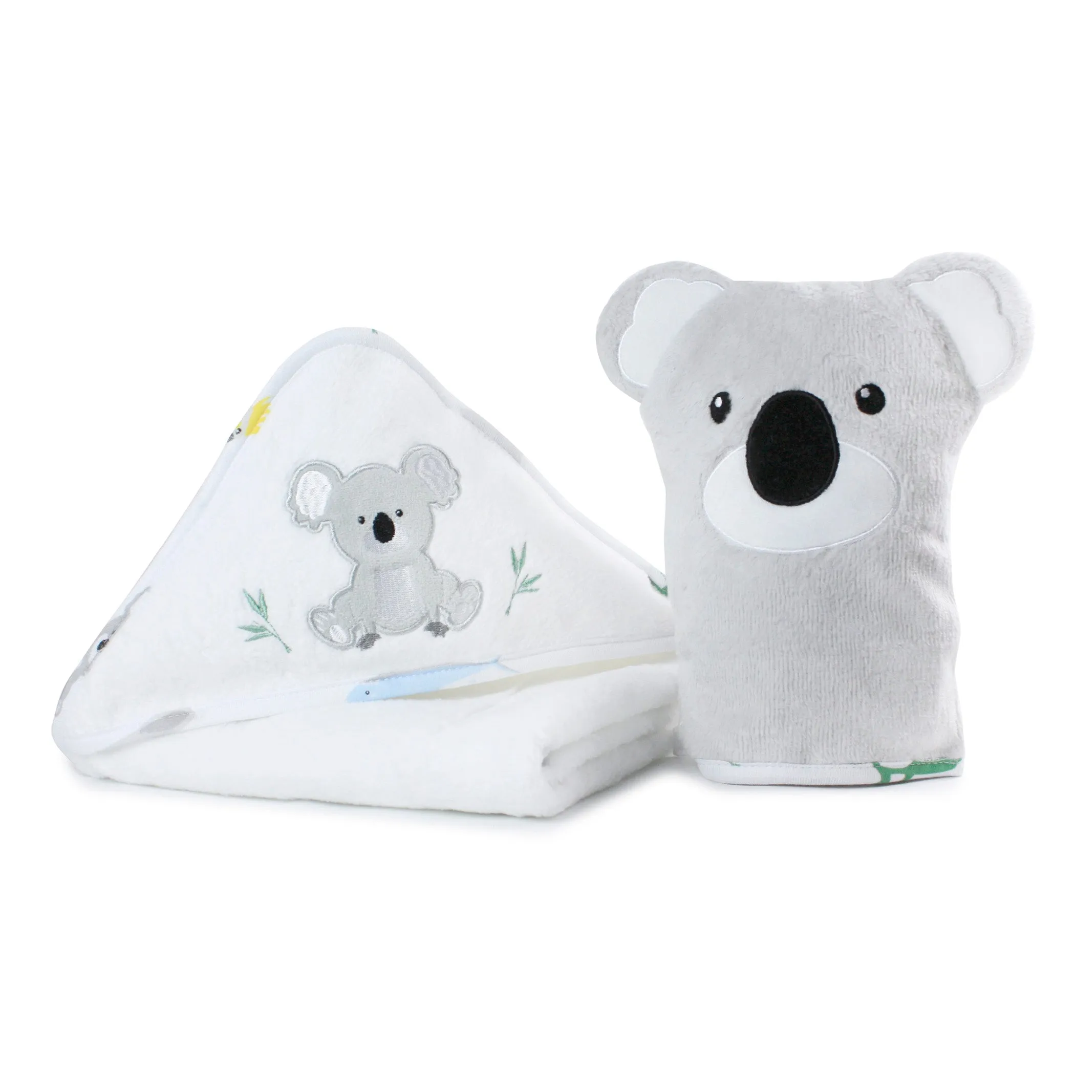 Aussie Animals Koala Hooded Towel & Wash Mitt
