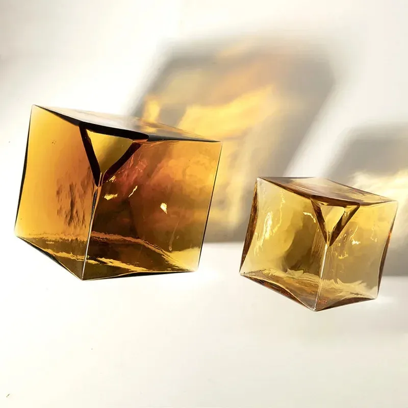 Balancing Cube Glass Vase