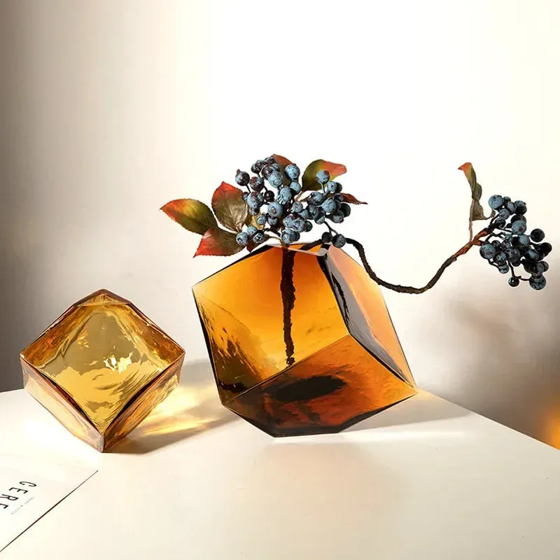 Balancing Cube Glass Vase