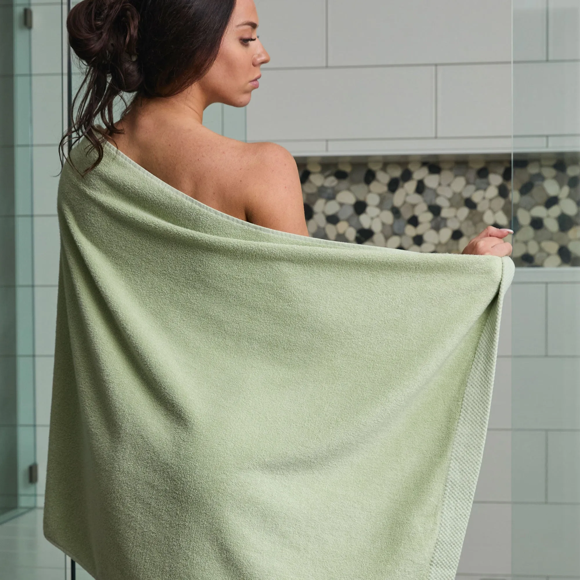 Bamboo Towel Set 8pc from BedVoyage Luxury Viscose - Sage