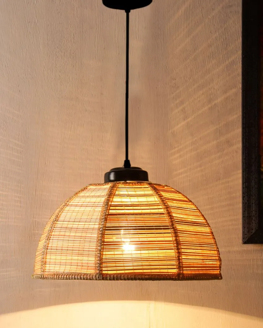 Bamboo Umbrella Hanging Lamp | 10 x 21 inches