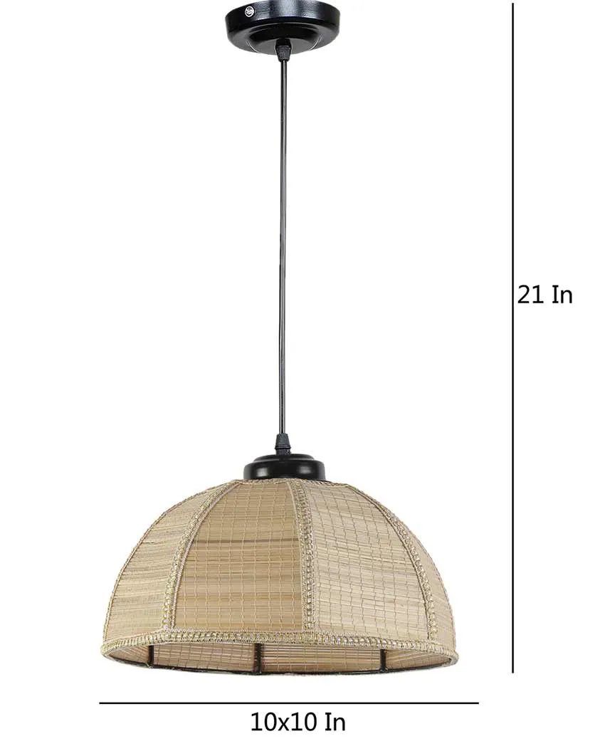Bamboo Umbrella Hanging Lamp | 10 x 21 inches