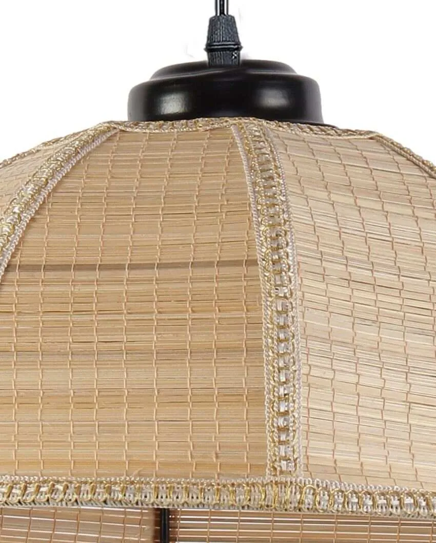 Bamboo Umbrella Hanging Lamp | 10 x 21 inches