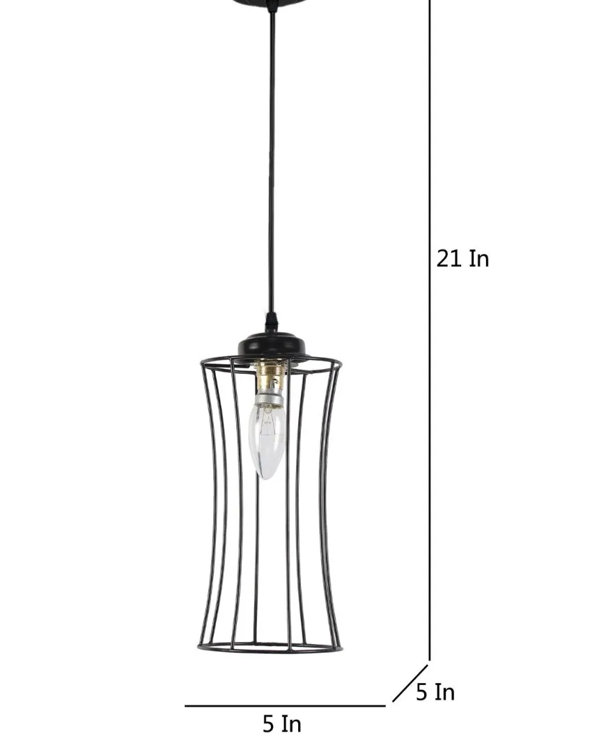 Band Bamboo Iron Hanging Lamp | 5 x 21 inches