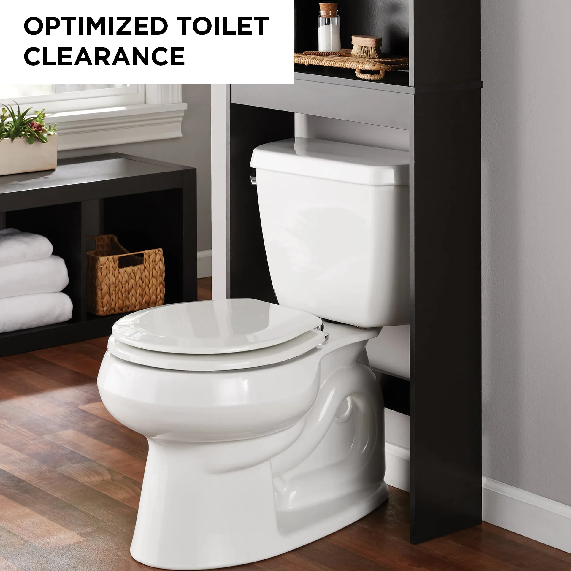 Bathroom Storage over the Toilet Space Saver with Three Fixed Shelves, Espresso