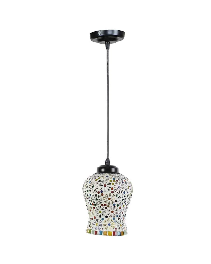 Blooming Mosaic Glass Hanging Lamp | 4.5 x 20 inches