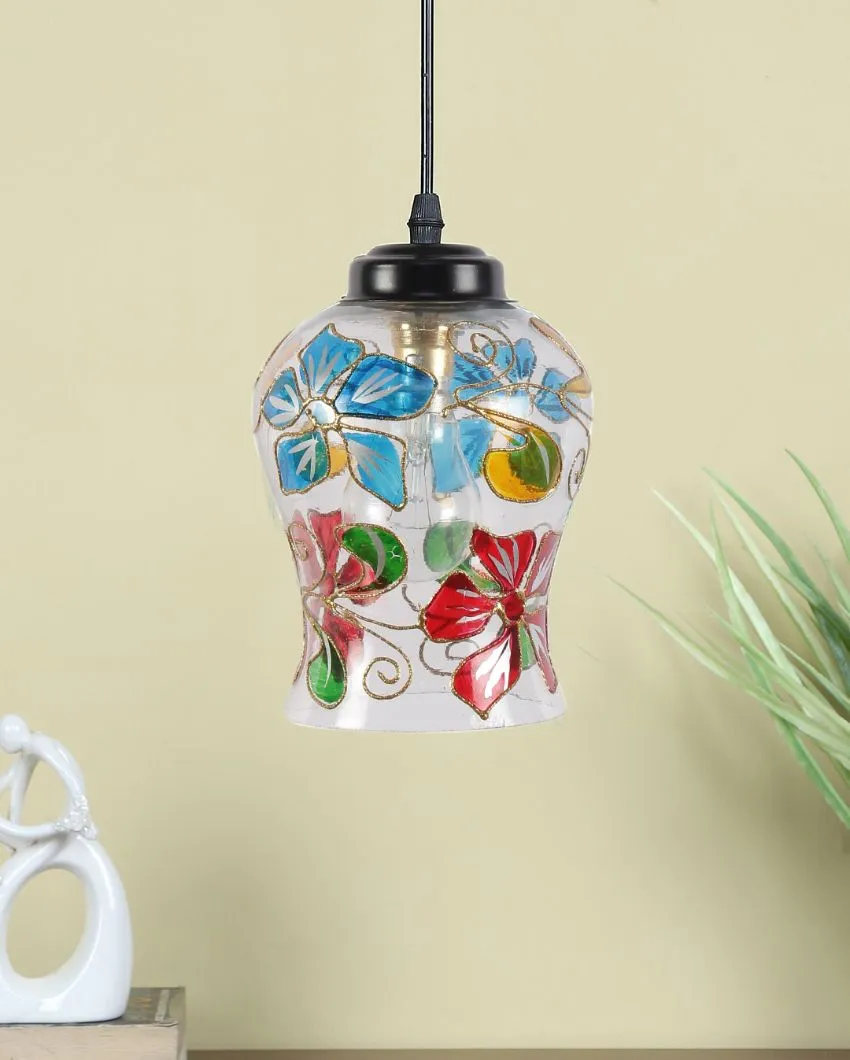 Blooms Mosaic Glass Hanging Lamp | 4.5 x 20 inches