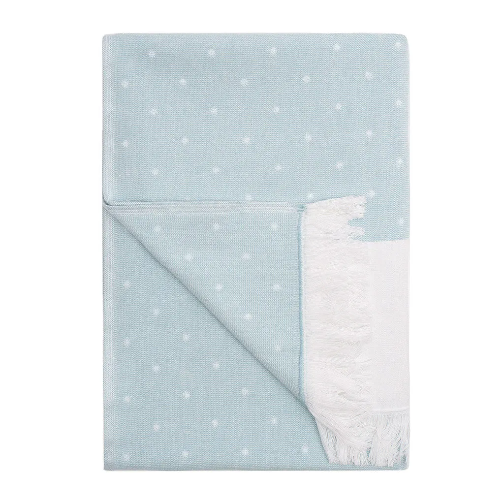 Blue Dot Fouta Bath Towel
