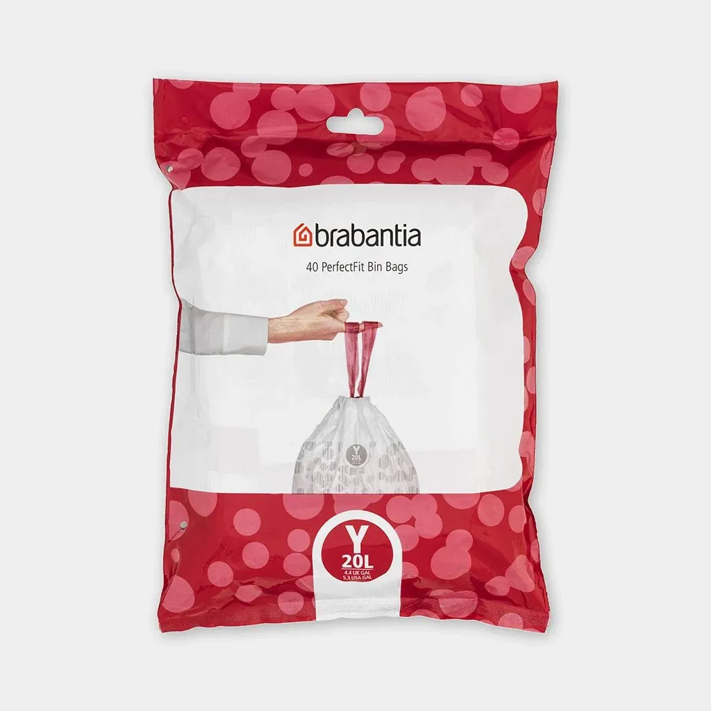 Brabantia PerfectFit Bin Bags NewIcon Bin Code Y 20L