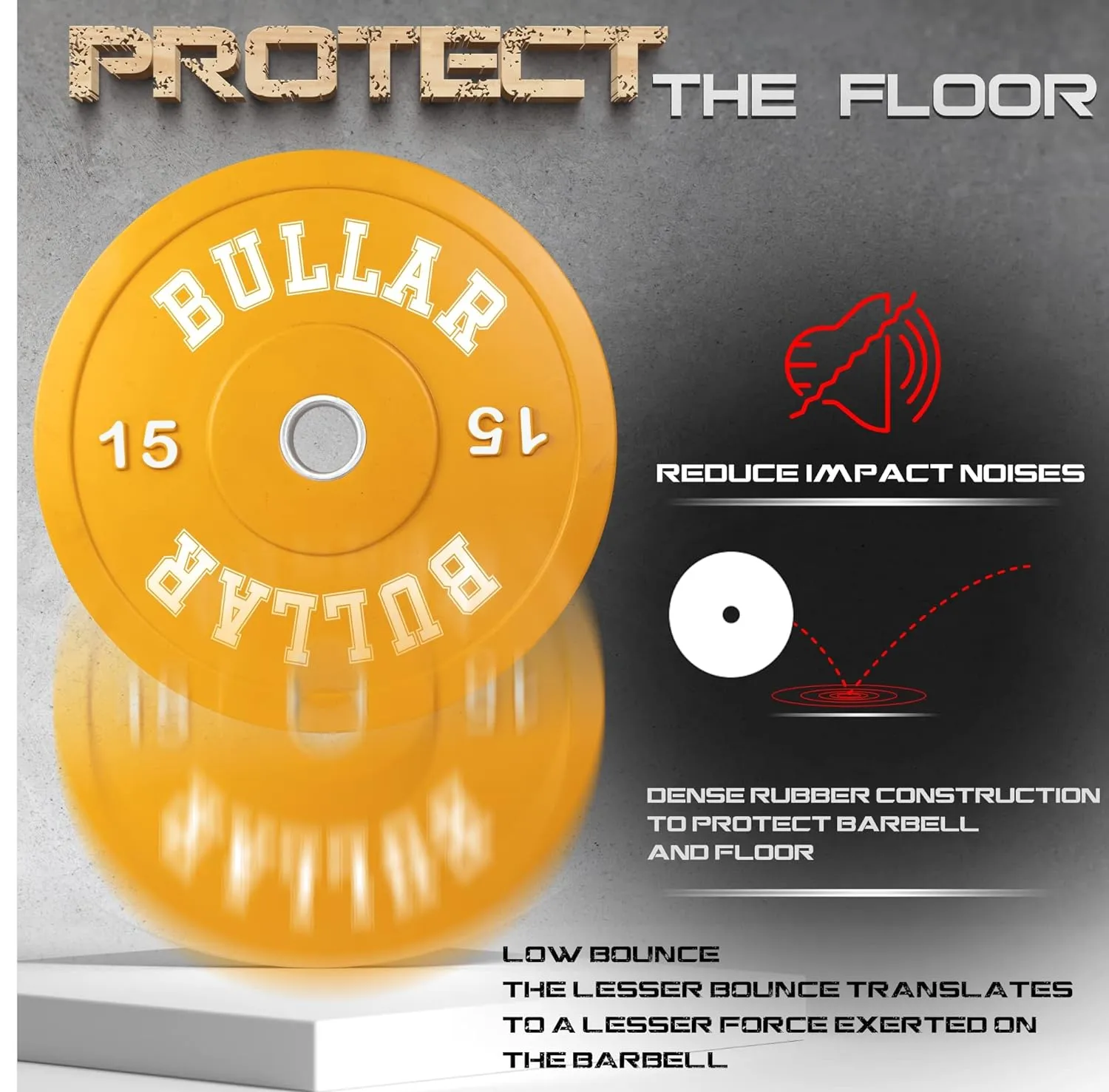 Bumper plates with olympic barbell (90 KG SET(15x4 10x2 5x2))