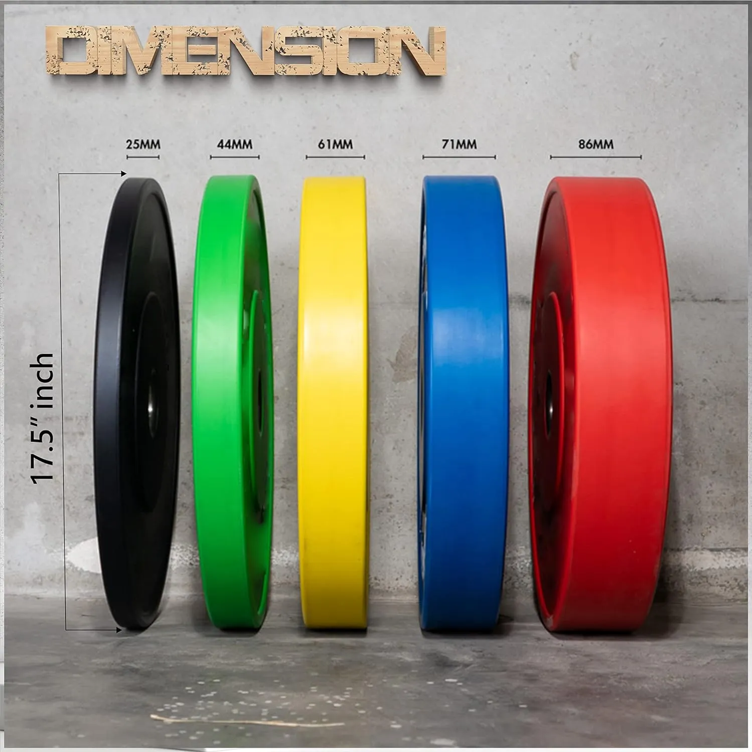 Bumper plates with olympic barbell (90 KG SET(15x4 10x2 5x2))