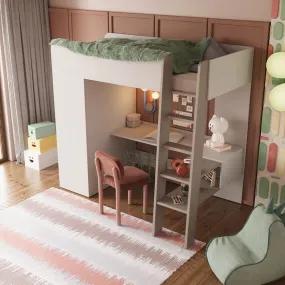 Cabin Bed Tom with Wardrobe and Desk