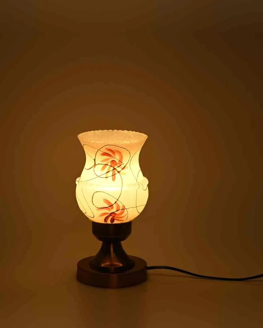 Camellia Decorative Home LED Compatible Stylish Night Table Lamp | 4 x 10 inches