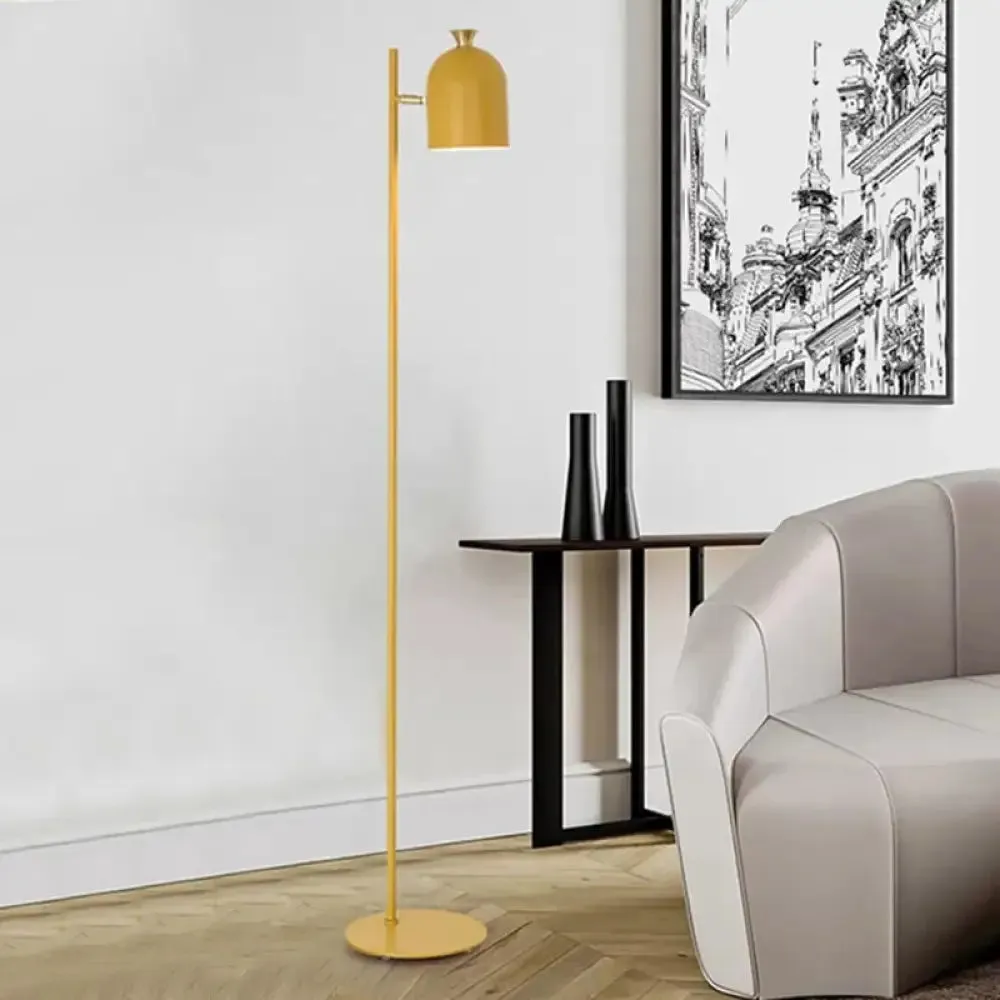 Candy Colored Metal Floor Light - Stylish Macaron Design for Living Room