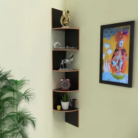 Cat's Ladder Corner Shelf - Black