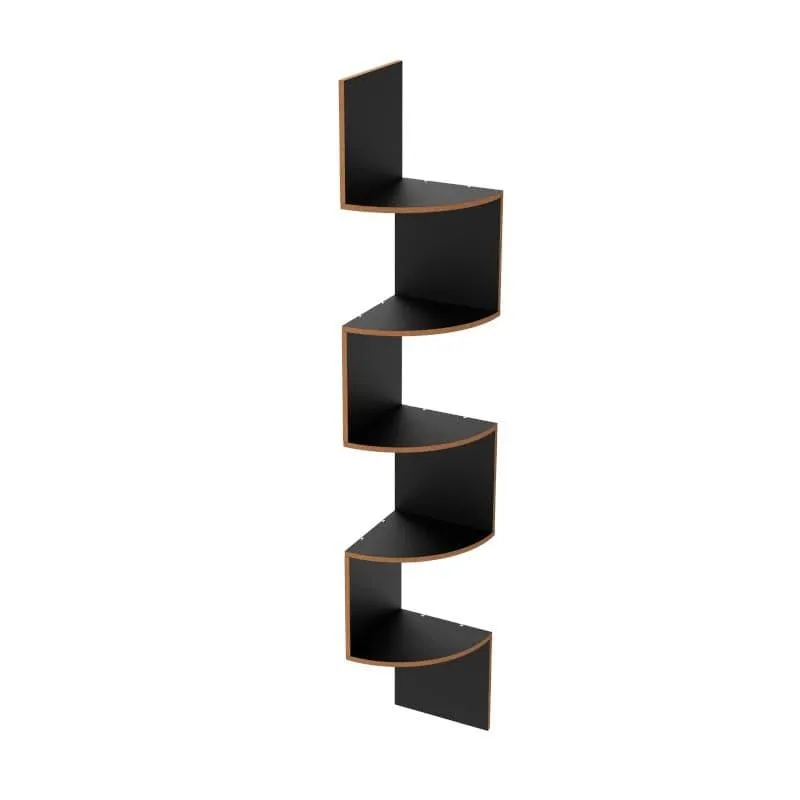 Cat's Ladder Corner Shelf - Black