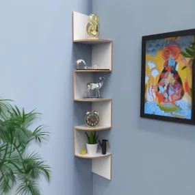 Cat's Ladder Corner Shelf - White