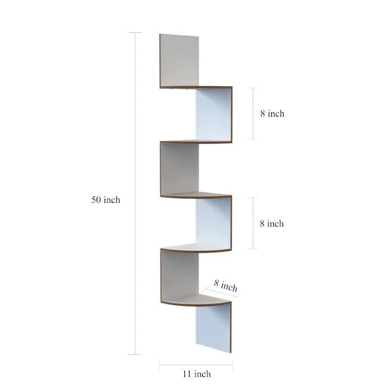 Cat's Ladder Corner Shelf - White