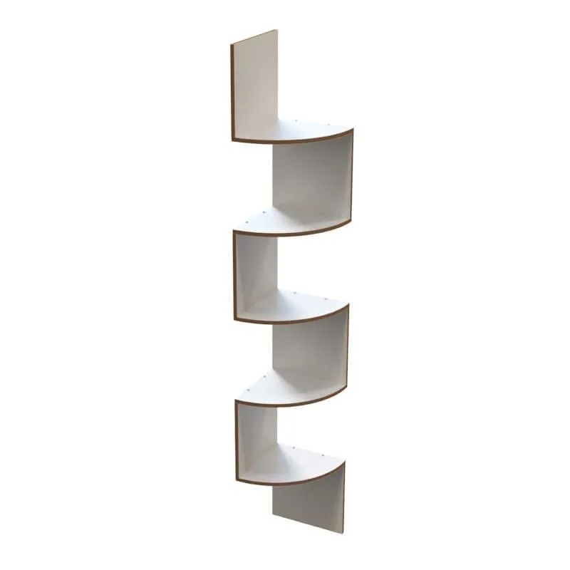 Cat's Ladder Corner Shelf - White