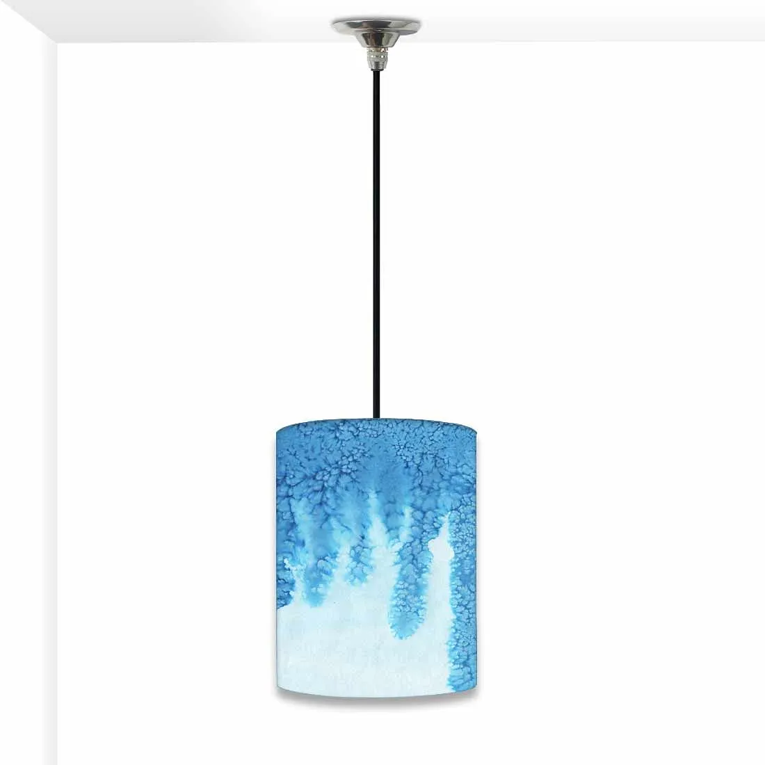 Ceiling Hanging Pendant Lamp Shade - Arctic Blue Space Watercolor