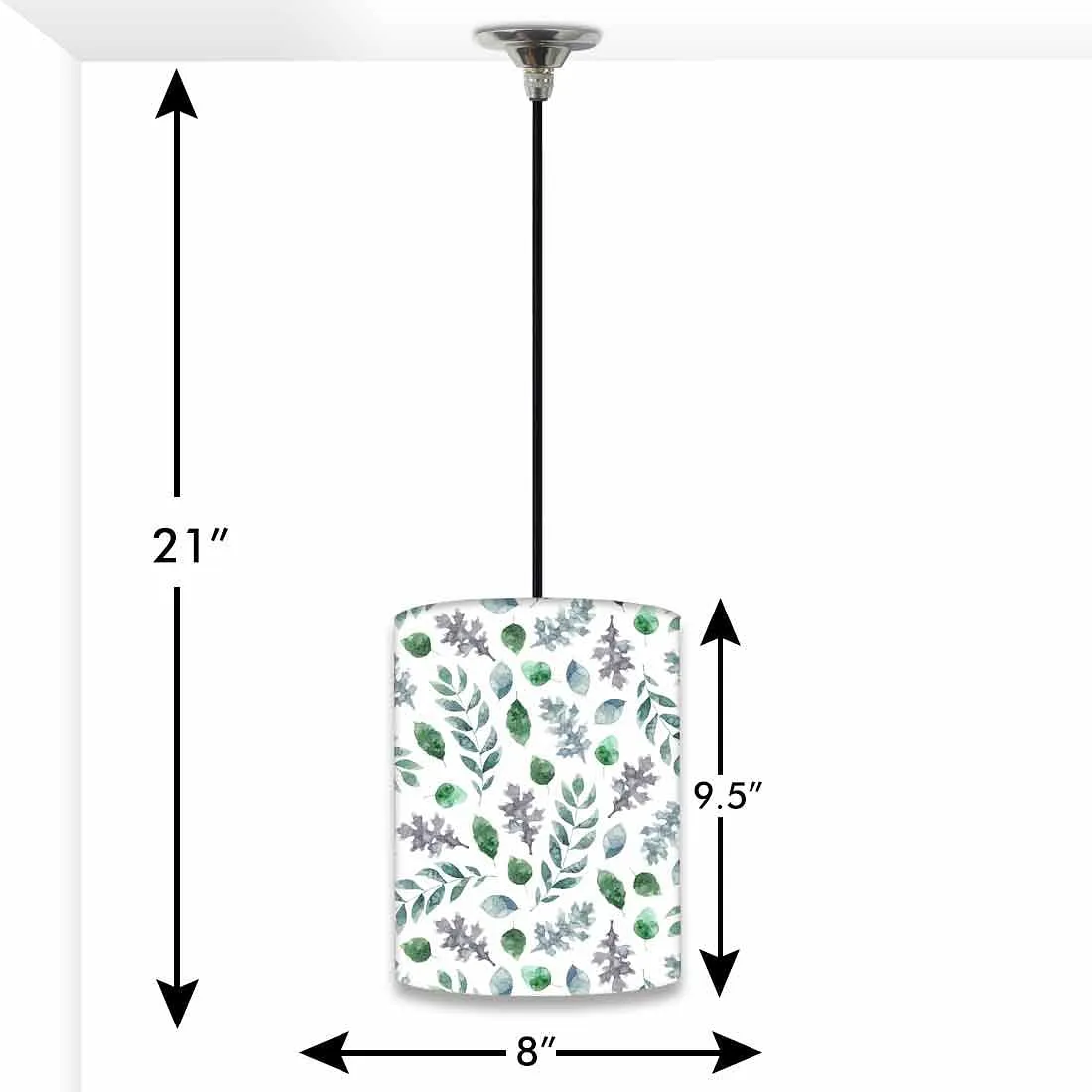 Ceiling Hanging Pendant Lamp Shade - Green Leaf
